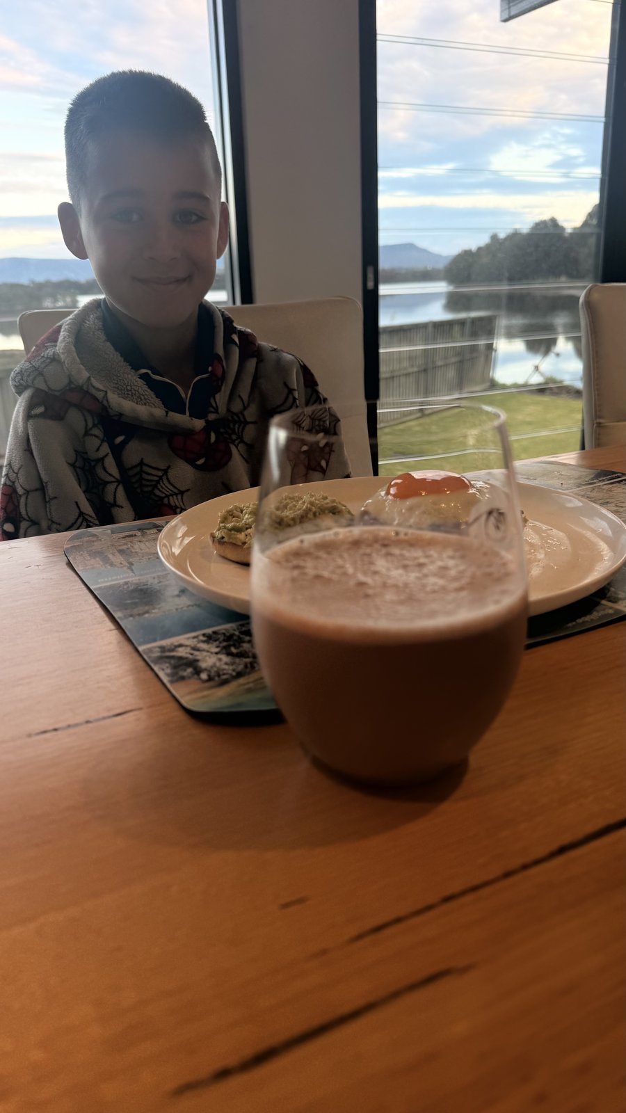 Frankie at breakfast