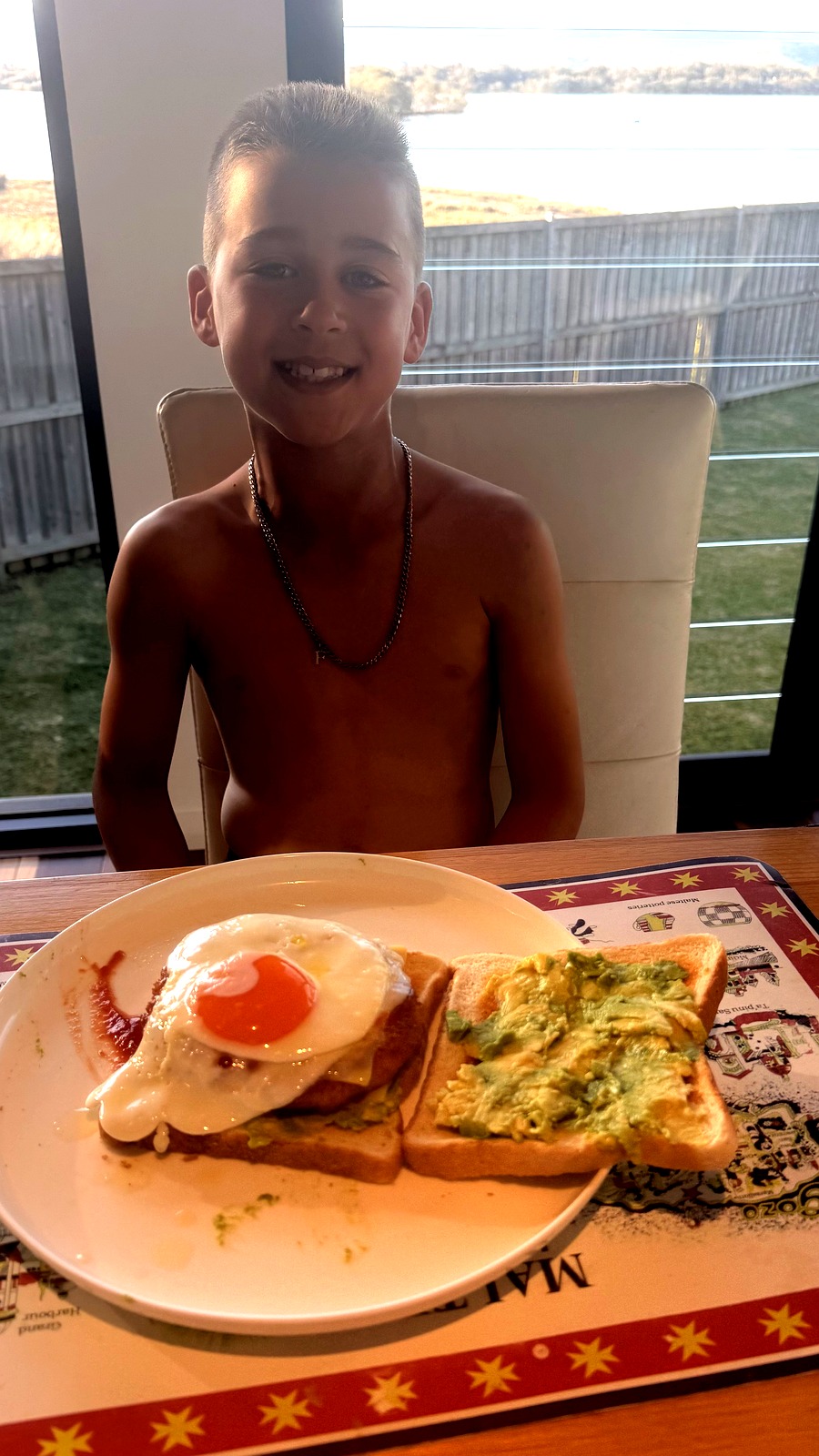 Frankie with tonight’s dinner